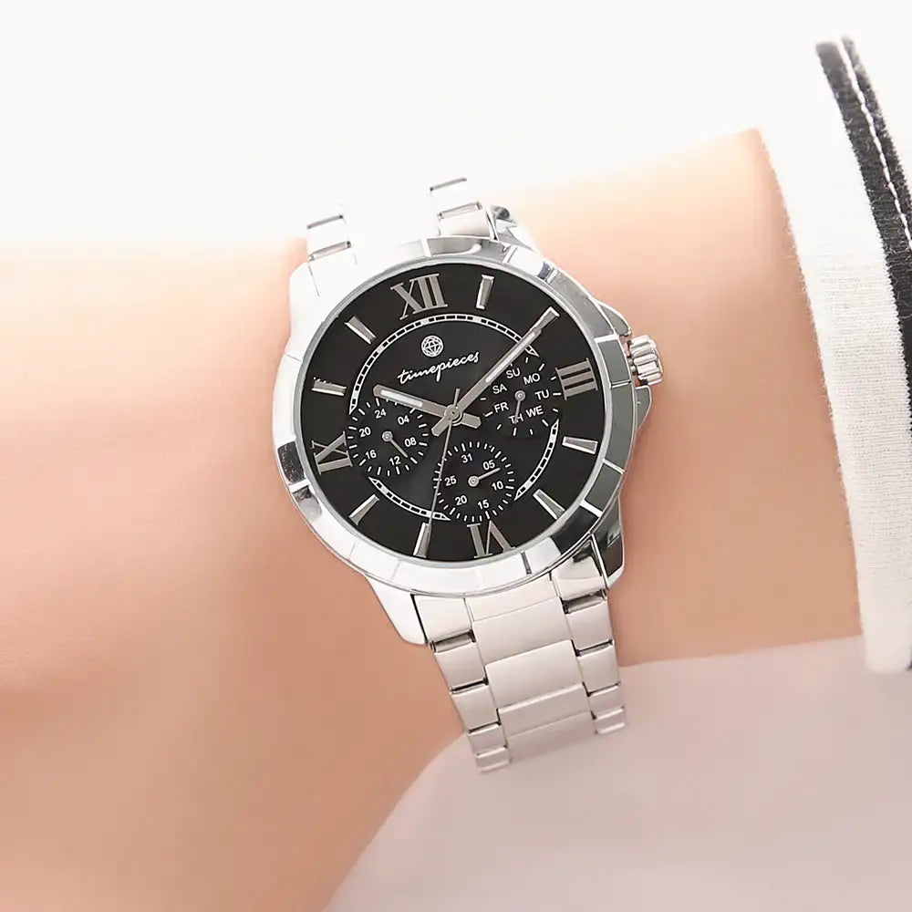 OST - Premium Timepieces Black Dial Men's Couple's Metal Watch - OST - Watch - Harumio