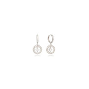 OST - Silver Round Cubic Ring Silver Earrings - OST - Jewelry - Harumio