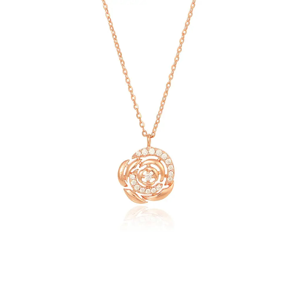 OST - Elegant Rose Garden Rose Gold Necklace - OST - Jewelry - Harumio