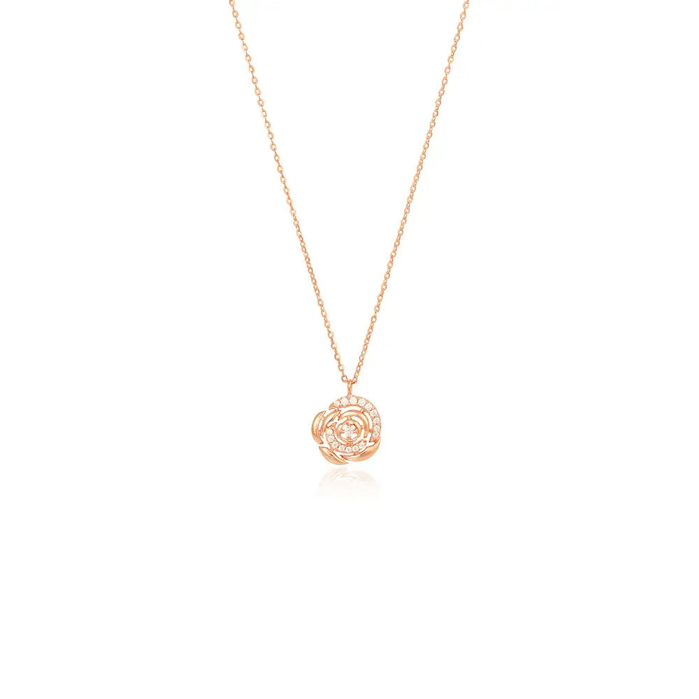 OST - Elegant Rose Garden Rose Gold Necklace - OST - Jewelry - Harumio