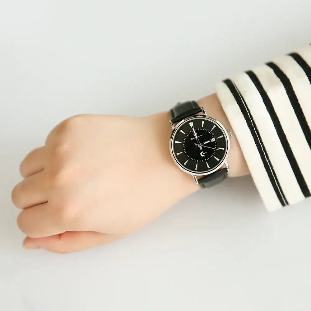 OST - Solar Charged Solar All Black Men's Leather Watch - OST - Watch - Harumio