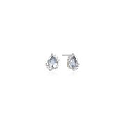 OST - Minimal Blue Water Drop Silver Earrings - OST - Jewelry - Harumio