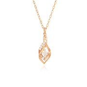 OST - Cubic Wave Line Rose Gold Necklace - OST - Jewelry - Harumio
