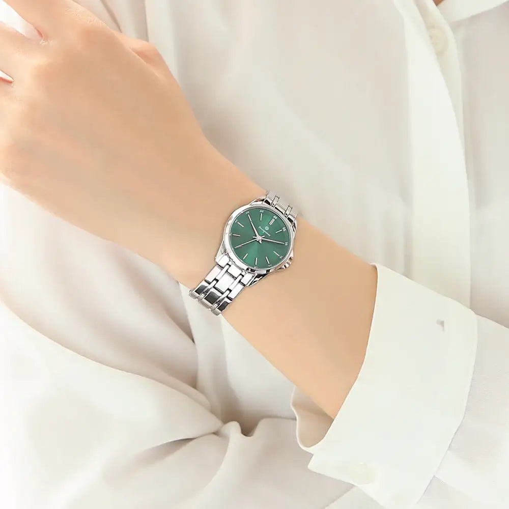 OST - Vivid Deep Green Silver Women's Metal Watch - OST - Watch - Harumio