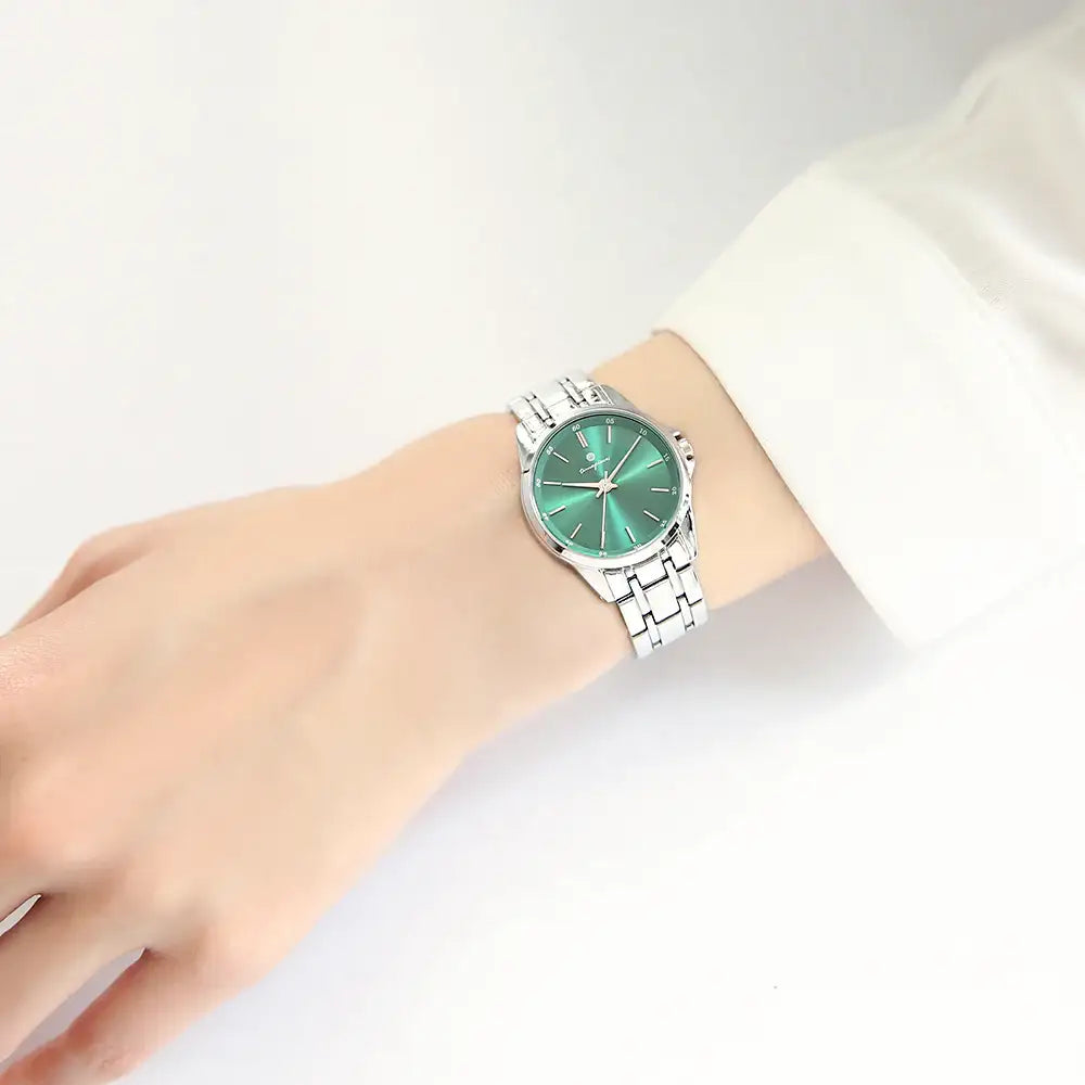 OST - Vivid Deep Green Silver Women's Metal Watch - OST - Watch - Harumio