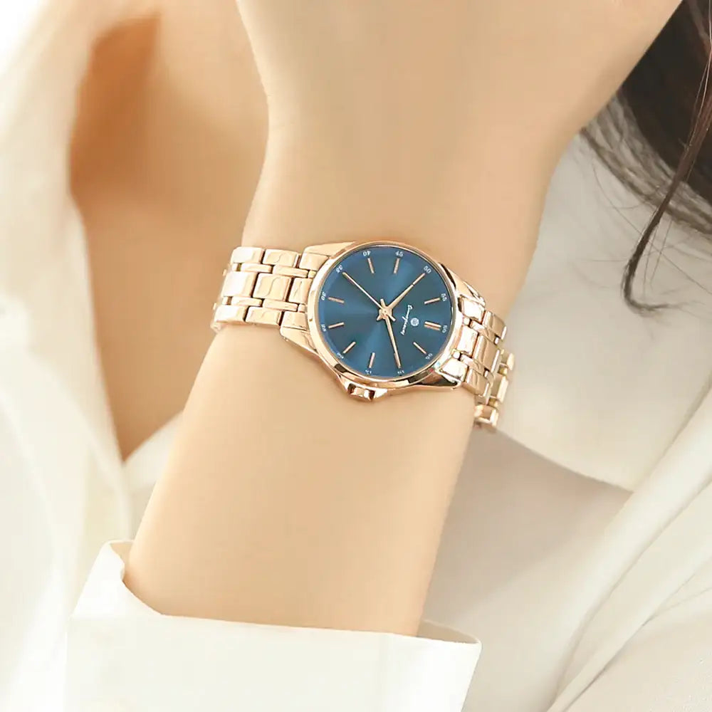 OST - Vivid Deep Blue Rose Gold Women's Metal Watch - OST - Watch - Harumio