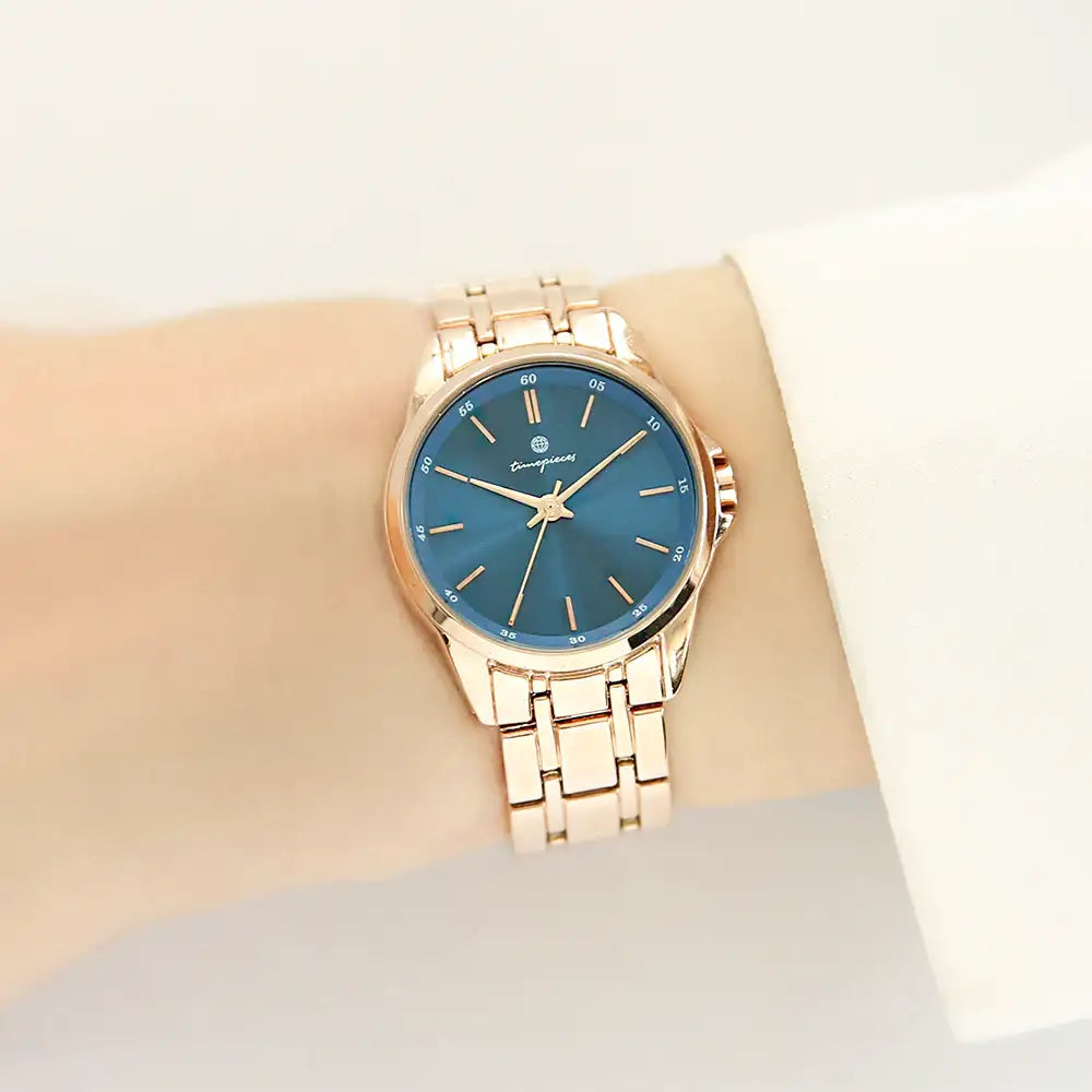 OST - Vivid Deep Blue Rose Gold Women's Metal Watch - OST - Watch - Harumio