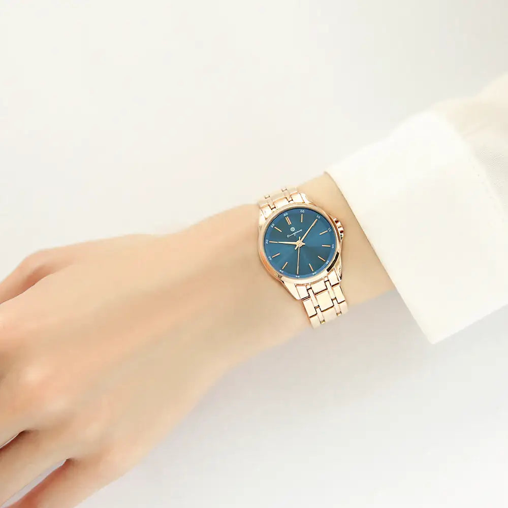 OST - Vivid Deep Blue Rose Gold Women's Metal Watch - OST - Watch - Harumio