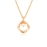 OST - Wave Line Cubic Rose Gold Necklace - OST - Jewelry - Harumio