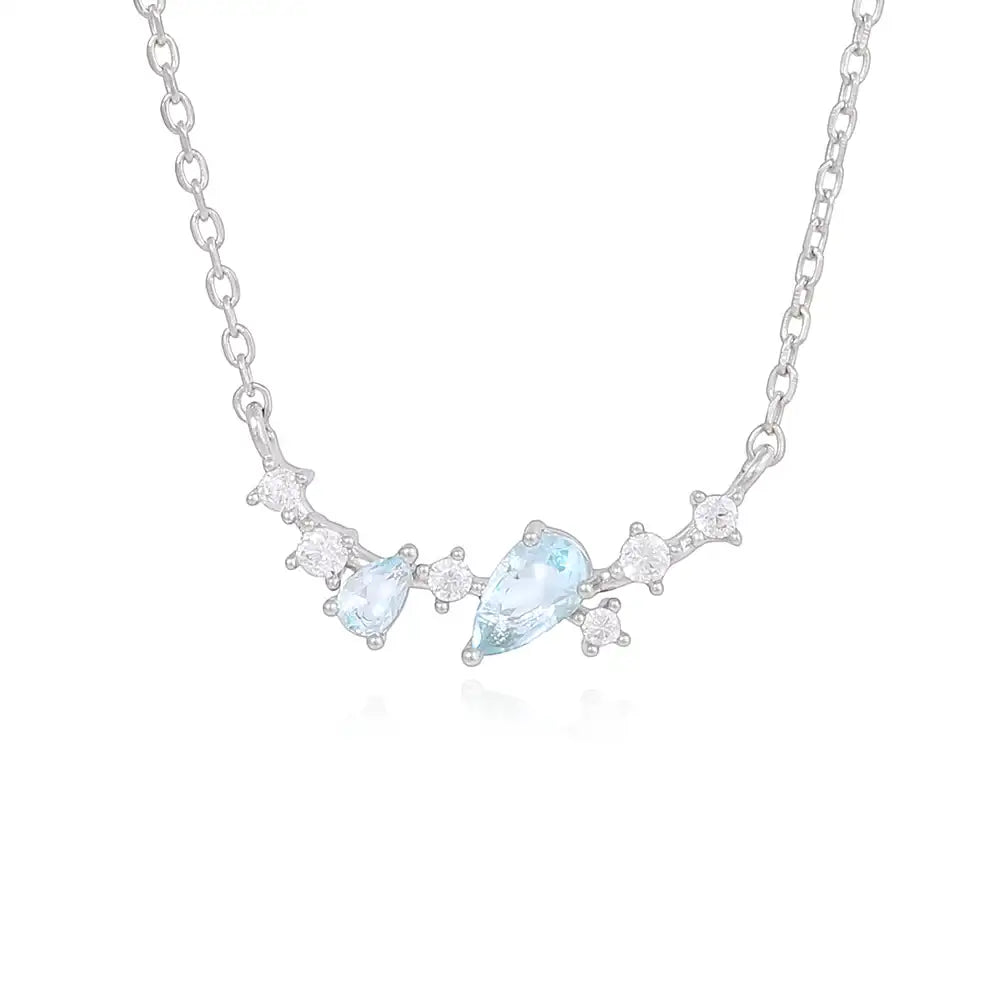 OST - Blue Point Silver Necklace - OST - Jewelry - Harumio