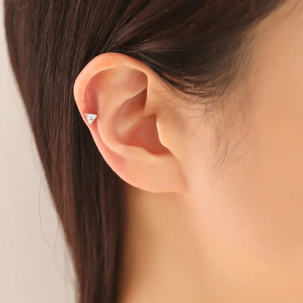 OST - Mini Simple Shape Rose Gold Ear Pierce - OST - Jewelry - Harumio