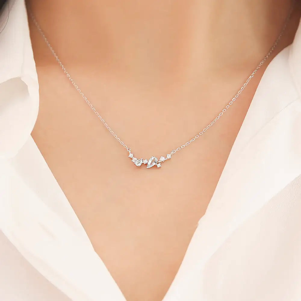 OST - Blue Point Silver Necklace - OST - Jewelry - Harumio