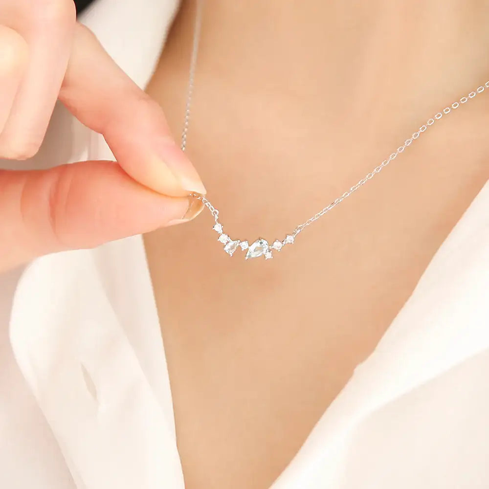 OST - Blue Point Silver Necklace - OST - Jewelry - Harumio