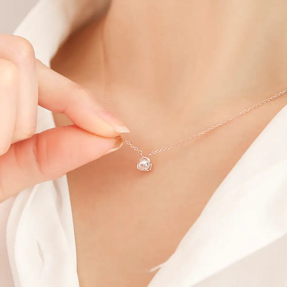 OST - Rose Flower Rose Gold Necklace - OST - Jewelry - Harumio