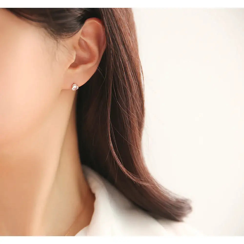 OST - Rose Flower Rose Gold Earrings - OST - Jewelry - Harumio
