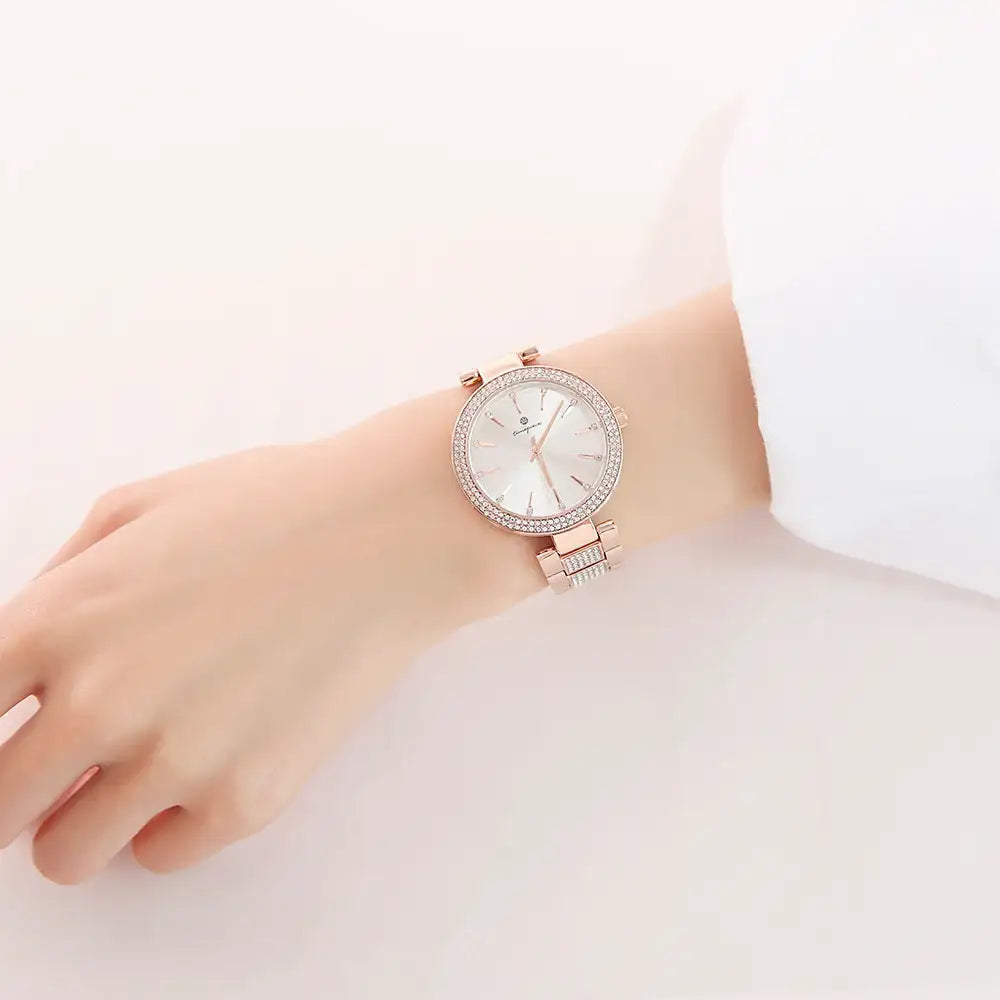 OST - Simple Cubic Round Women's Metal Watch - OST - Watch - Harumio