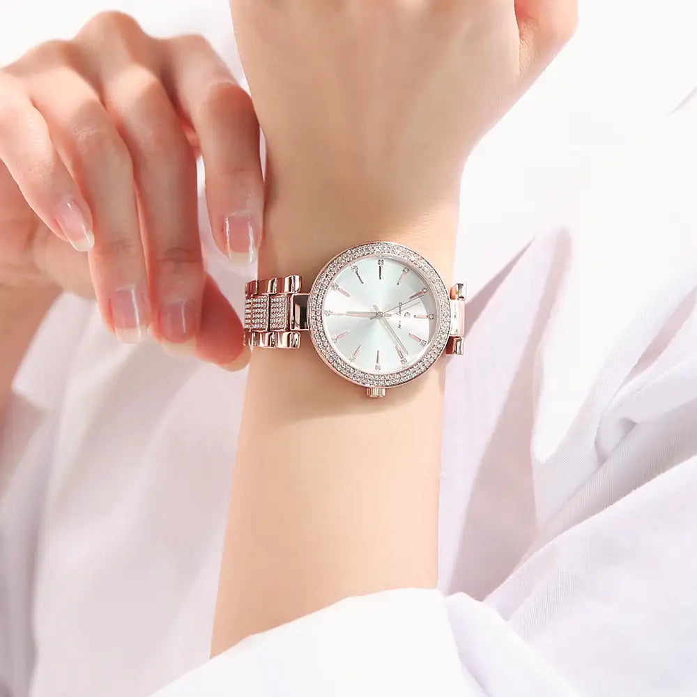 OST - Simple Cubic Round Women's Metal Watch - OST - Watch - Harumio