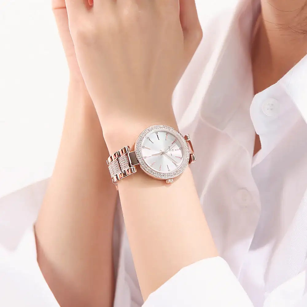 OST - Simple Cubic Round Women's Metal Watch - OST - Watch - Harumio