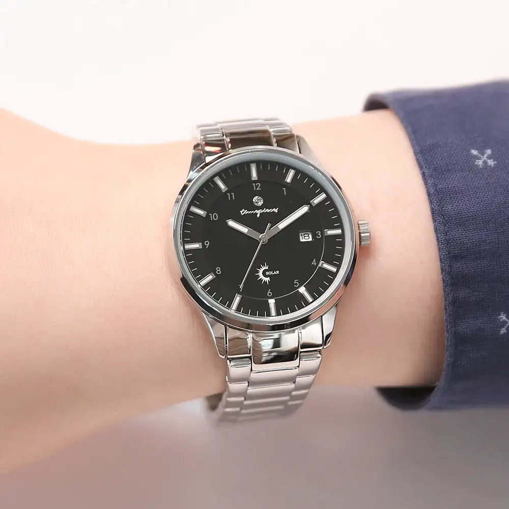 OST - Black Solar Silver Men's Couple Metal Watch - OST - Watch - Harumio