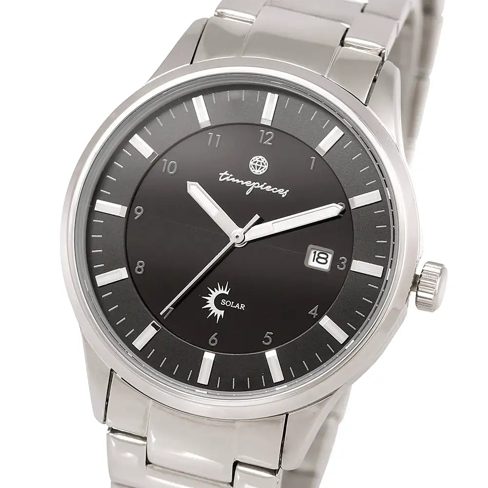 OST - Black Solar Silver Men's Couple Metal Watch - OST - Watch - Harumio