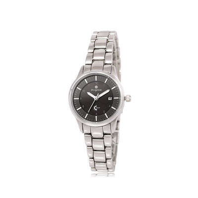 OST - Black Solar Silver Women's Couple Metal Watch