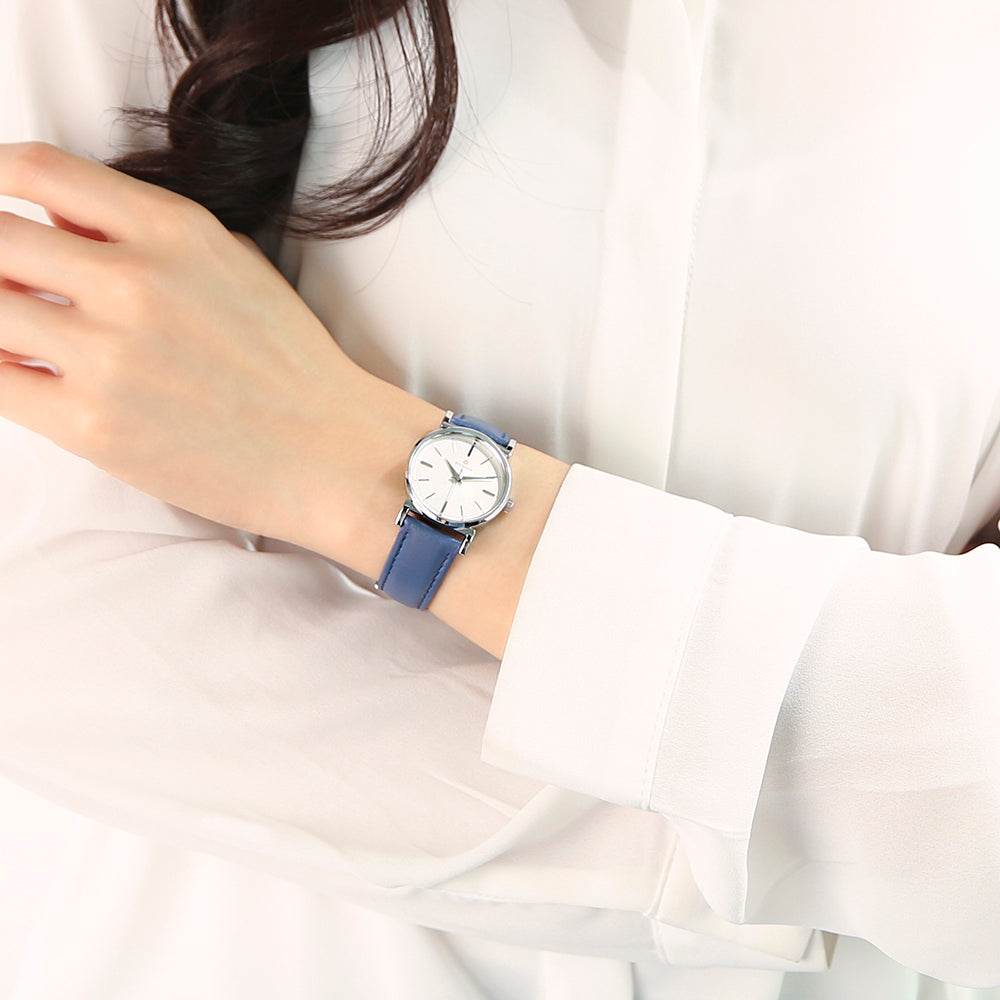 OST - Vivid Blue Casual Ladies Leather Watch