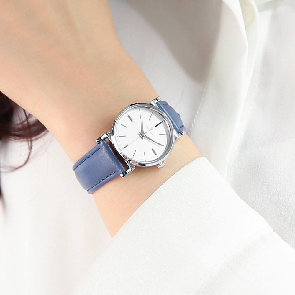 OST - Vivid Blue Casual Ladies Leather Watch
