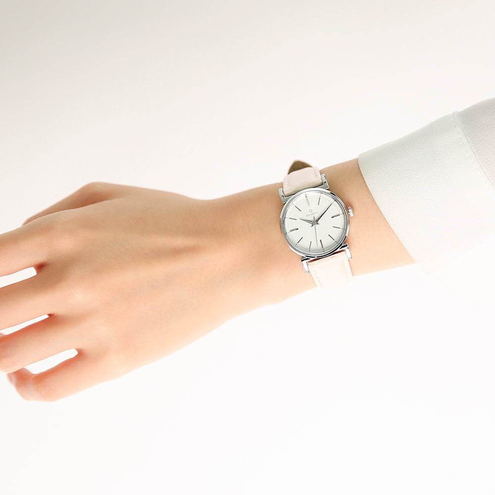OST - Vivid Green Point Ivory Leather Watch