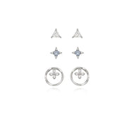 OST - Summer Blue Flower Silver Package Earrings - OST - Jewelry - Harumio