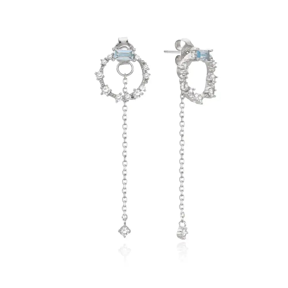 OST - Summer Aqua Silver Earrings - OST - Jewelry - Harumio