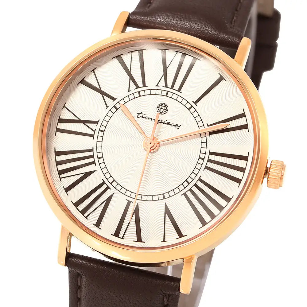 OST - Modern Time Roman Dial Red Brown Men's Leather Watch - OST - Watch - Harumio