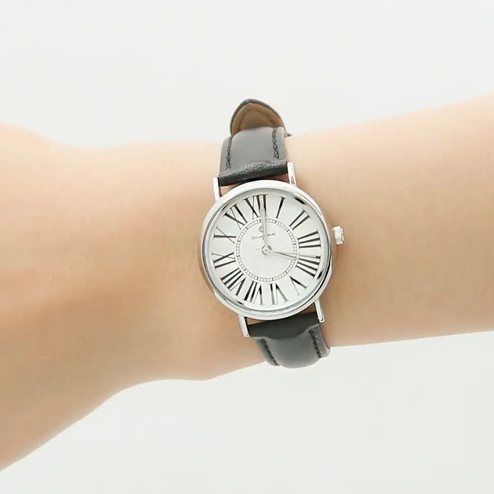 OST - Modern Time Roman Dial Black Women's Leather Watch - OST - Watch - Harumio