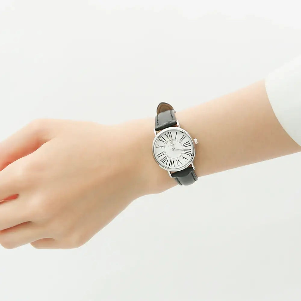 OST - Modern Time Roman Dial Black Women's Leather Watch - OST - Watch - Harumio