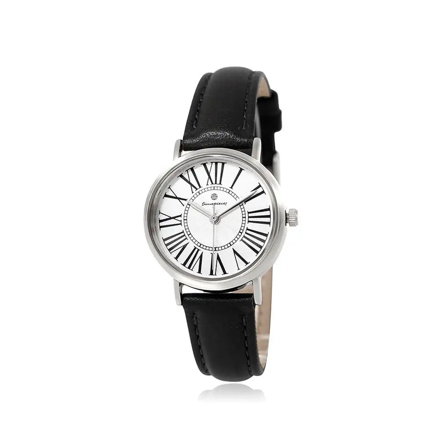 OST - Modern Time Roman Dial Black Women's Leather Watch - OST - Watch - Harumio