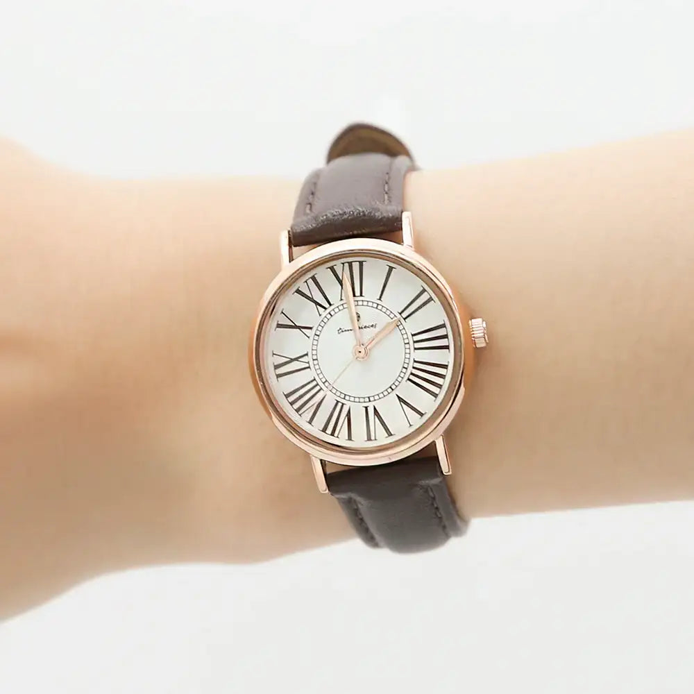 OST - Modern Time Roman Dial Red Brown Women's Leather Watch - OST - Watch - Harumio