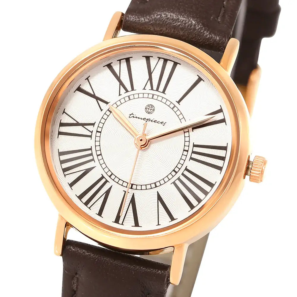 OST - Modern Time Roman Dial Red Brown Women's Leather Watch - OST - Watch - Harumio