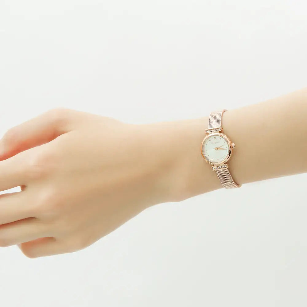 OST - Pretty Cubic Bezel Rose Gold Women's Mesh Watch - OST - Watch - Harumio