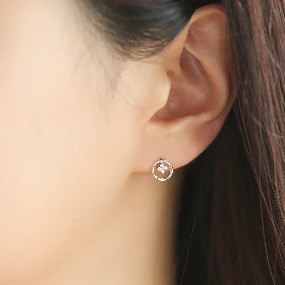 OST - Summer Blue Flower Silver Package Earrings - OST - Jewelry - Harumio