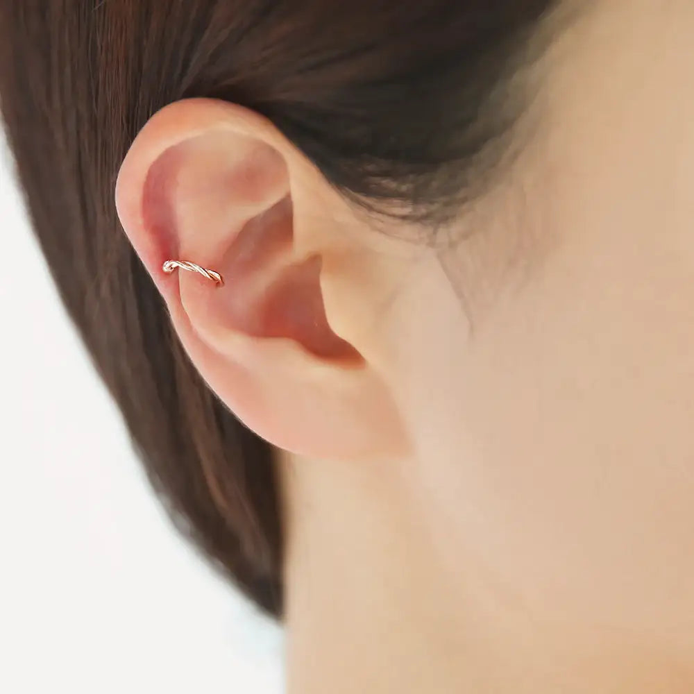 OST - Curvy Antique Pretzel Steel Ear Pierce - OST - Jewelry - Harumio