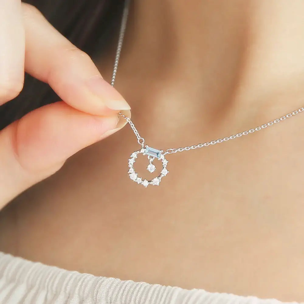 OST - Summer Aqua Silver Necklace - OST - Jewelry - Harumio
