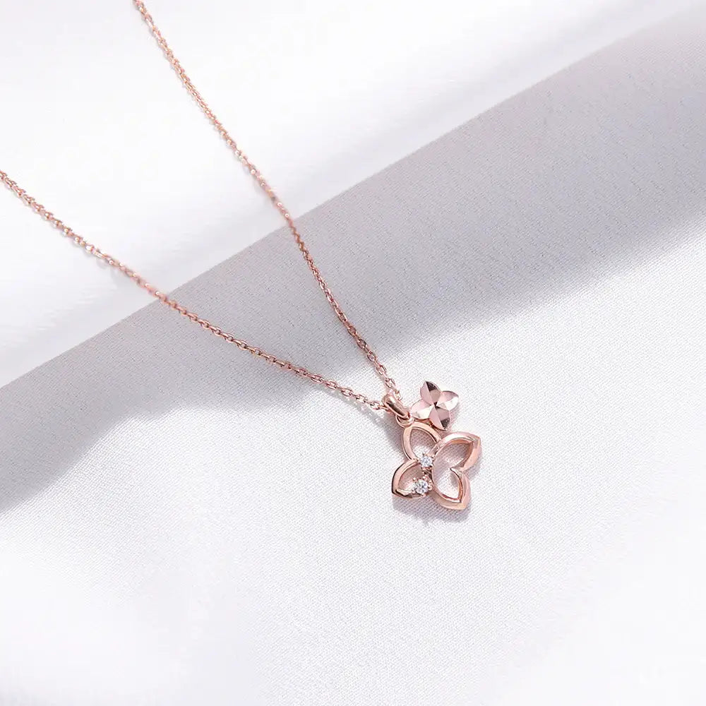 OST - Radiant Butterfly Silver Necklace - OST - Jewelry - Harumio