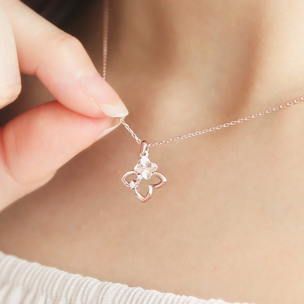 OST - Radiant Butterfly Silver Necklace