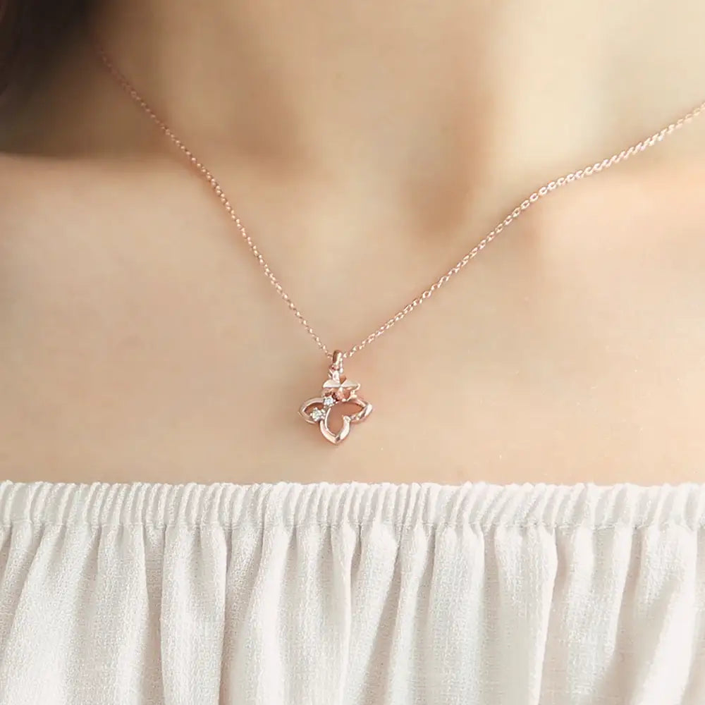 OST - Radiant Butterfly Silver Necklace - OST - Jewelry - Harumio