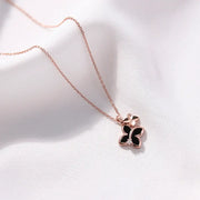 OST - Black Butterfly Silver Necklace - OST - Jewelry - Harumio