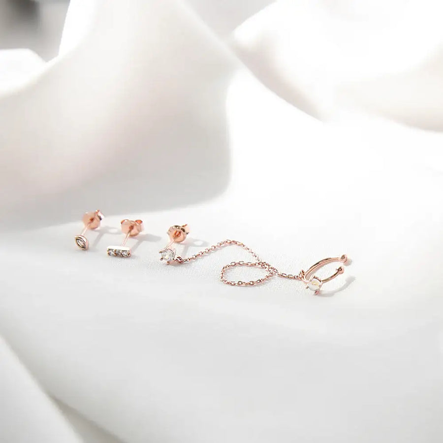 OST - Cubic Aurora Silver Package Earrings - OST - Jewelry - Harumio