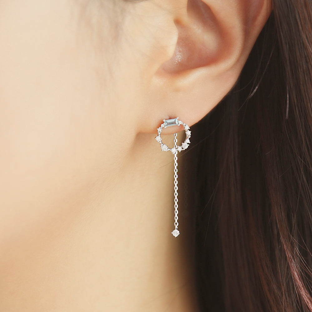 OST - Summer Aqua Silver Earrings