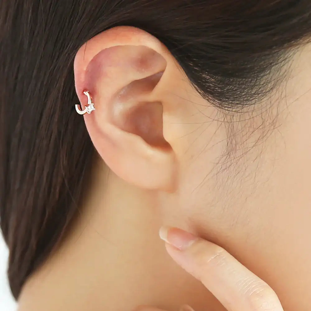OST - Antique Pretzel Cubic Steel Ear Pierce - OST - Jewelry - Harumio