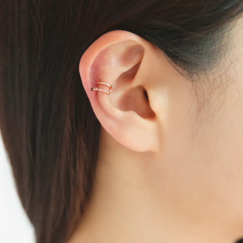 OST - Antique Pretzel Cubic Steel Ear Pierce - OST - Jewelry - Harumio