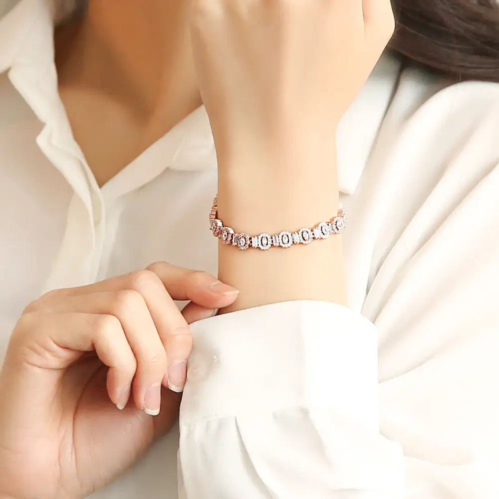 OST - Elegance Cubic Rose Gold Bracelet - OST - Jewelry - Harumio
