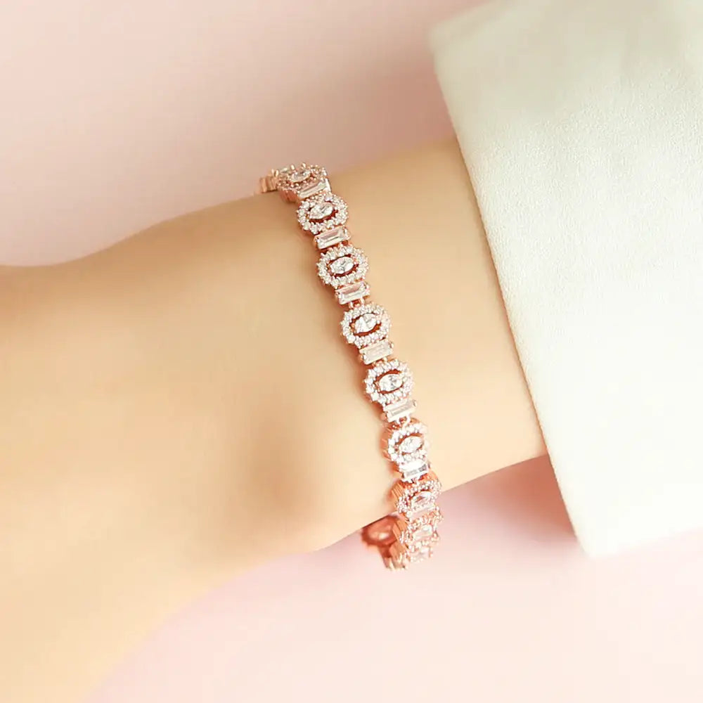 OST - Elegance Cubic Rose Gold Bracelet - OST - Jewelry - Harumio
